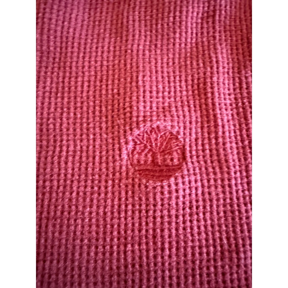 Timberland Mens Burgundy Waffle Knit Thermal Long‎ Sleeve Shirt Size Medium - Picture 5 of 8